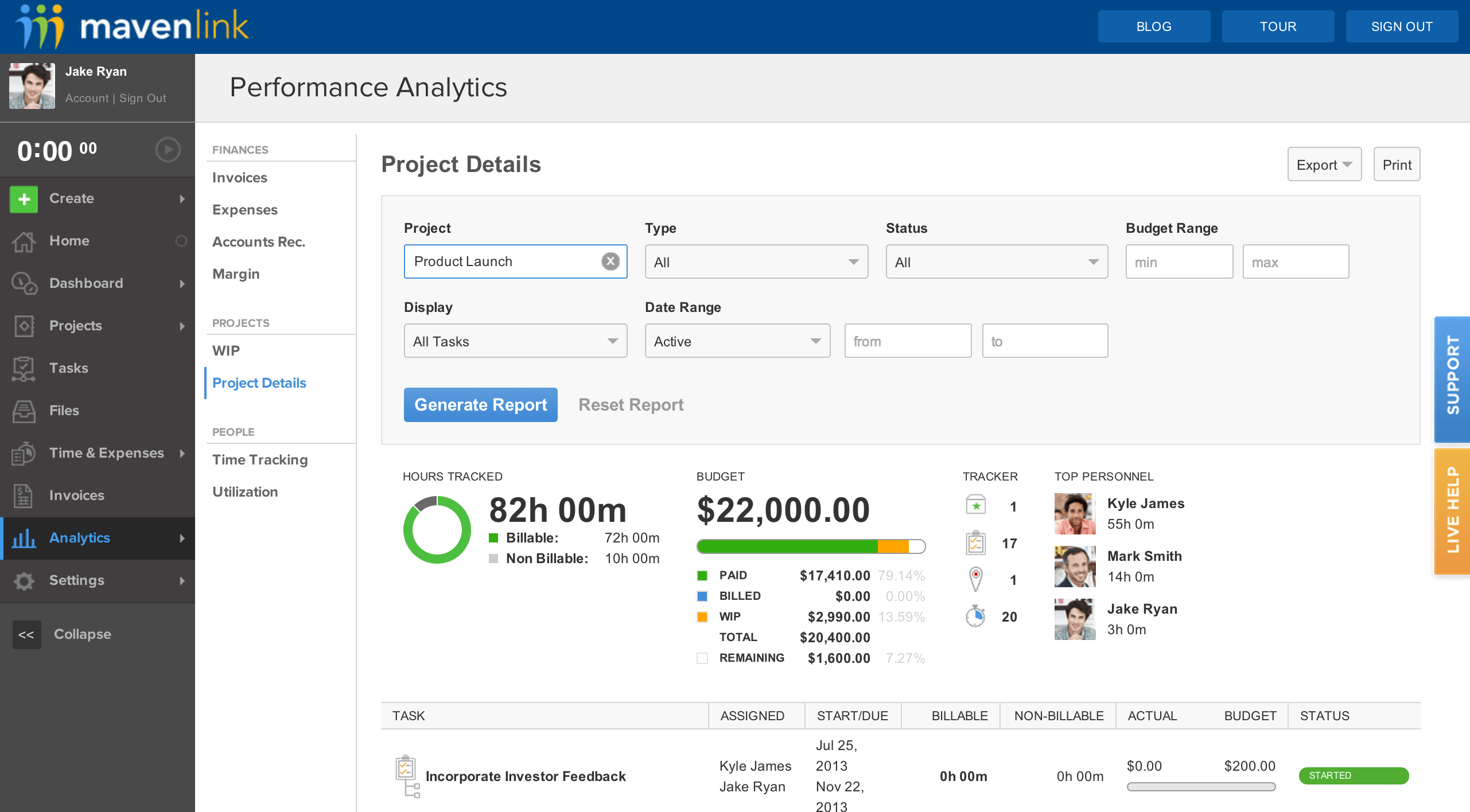 Mavenlink project management program