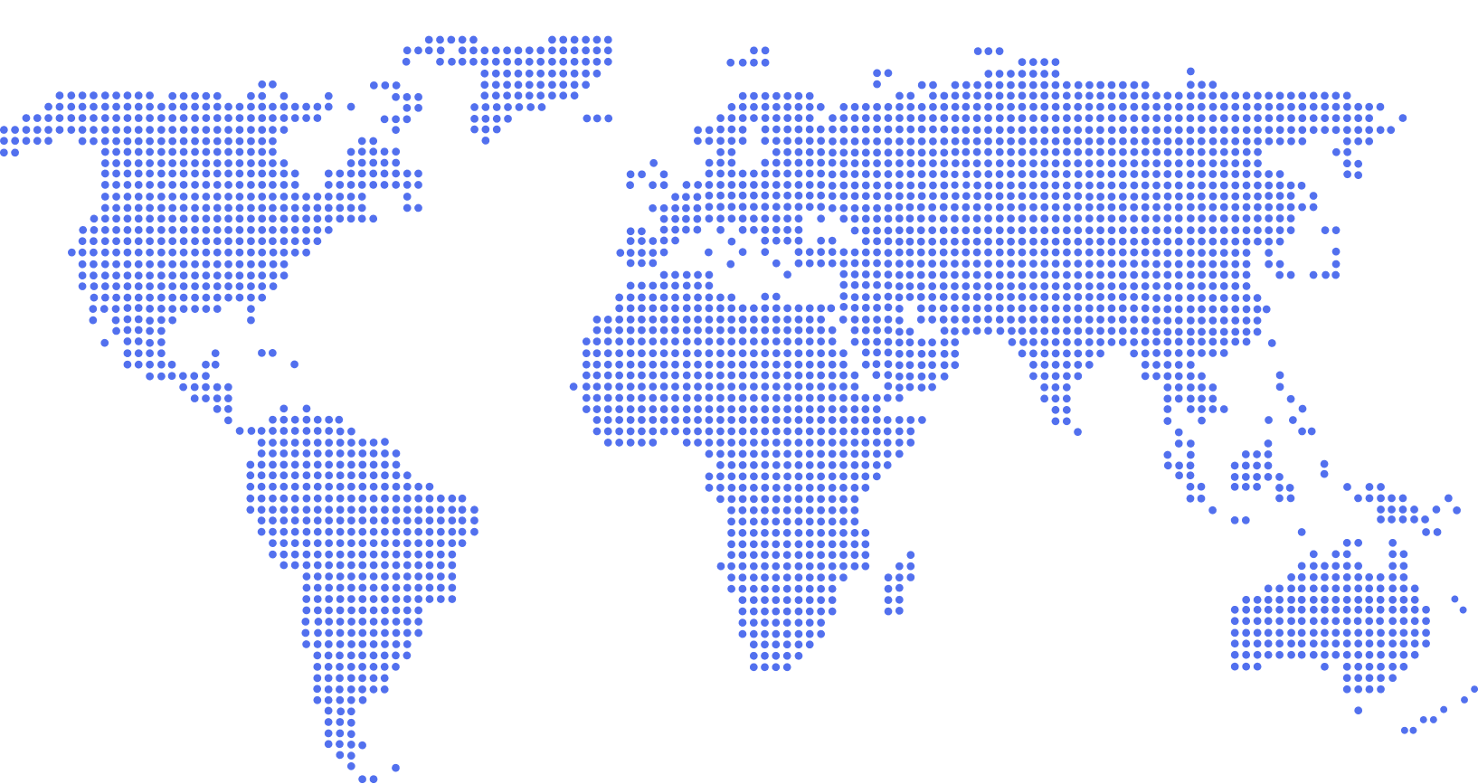 World map, visualizing how we support each other across the globe